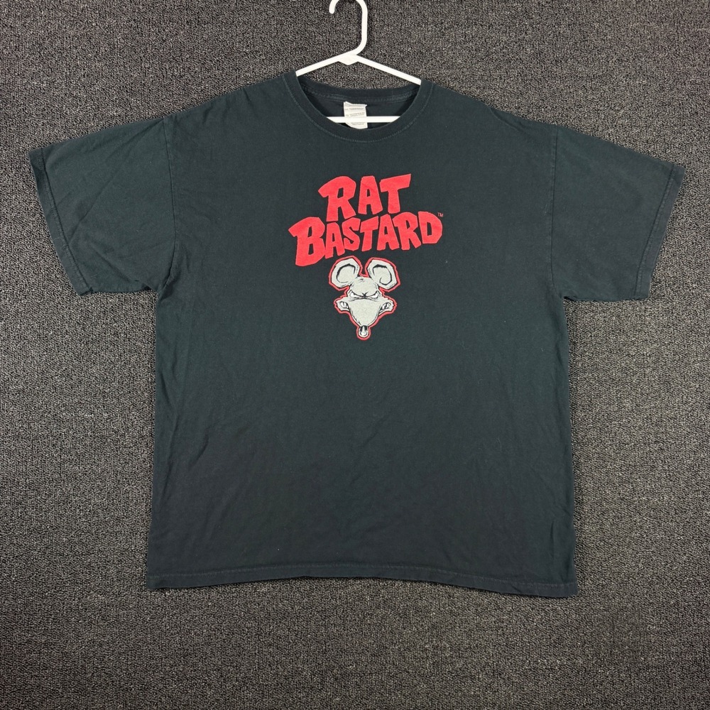 Vintage Rat Bastard T-Shirt Men's XL Crucial Comics Cliff Galbraith 2006 Y2K‎